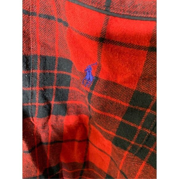 Polo Ralph Lauren Flannel pajama sleeping top button down shirt size large - Picture 4 of 4
